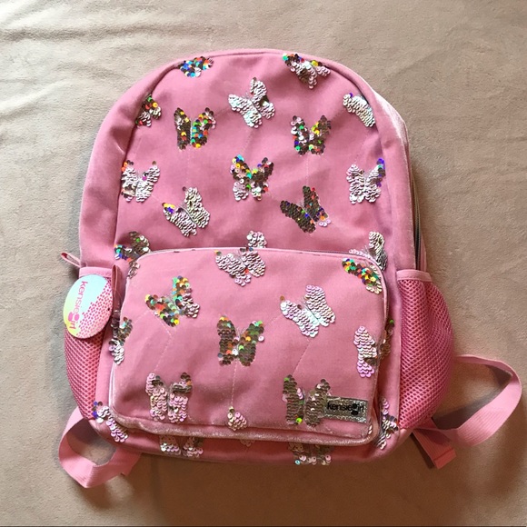 pink butterfly backpack